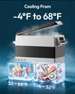 EUHOMY 12 Volt Refrigerator, 60QT(55L) Electric Cooler, 12V Fridge APP Control, 12V Cooler -4℉~68℉, Portable Freezer 12/24V DC 110-240V AC for Camping, Travel, Truck, Home 🍁 All In One Marketplace Canada