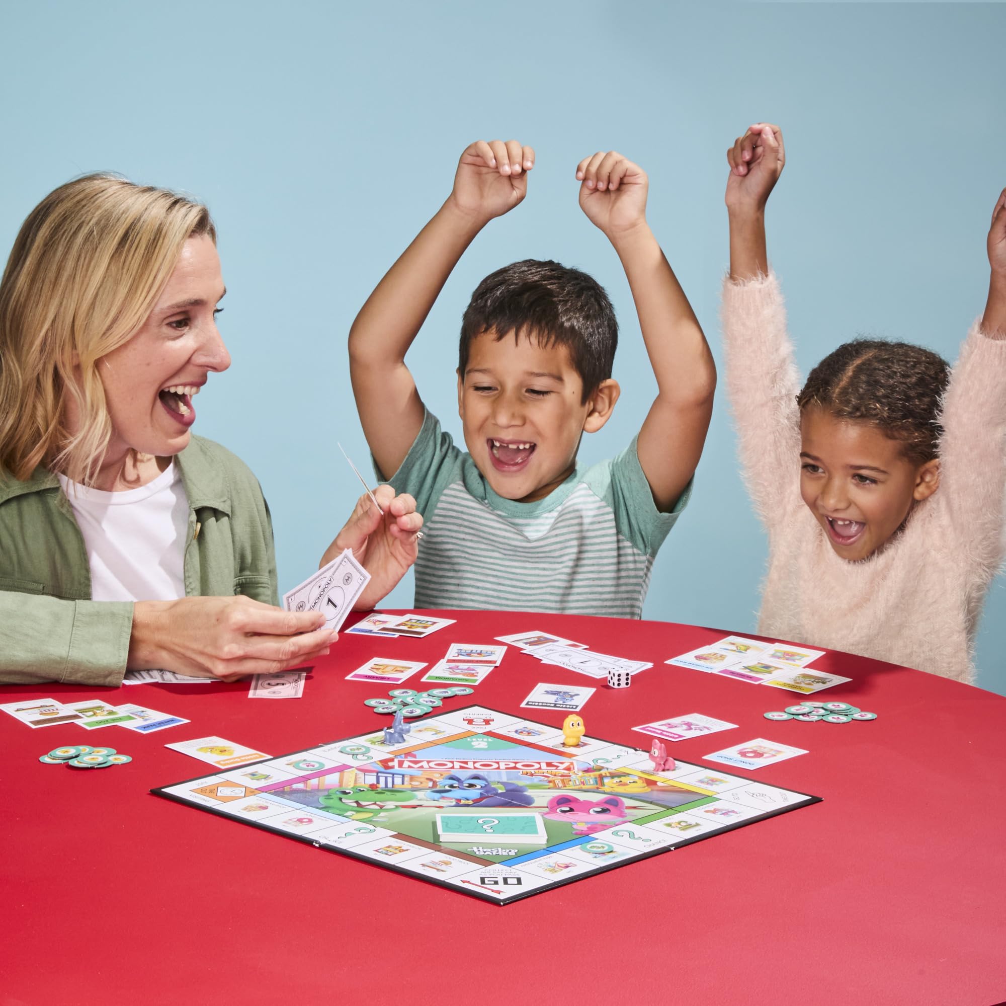 Monopoly Junior Board Game | 2 Games in 1 for Younger Kids, 2-Sided Board | Ages 4+ | 2 - 4 Players | 20 Mins. | Gifts for Preschoolers (English & French Version) 🍁 All In One Marketplace Canada