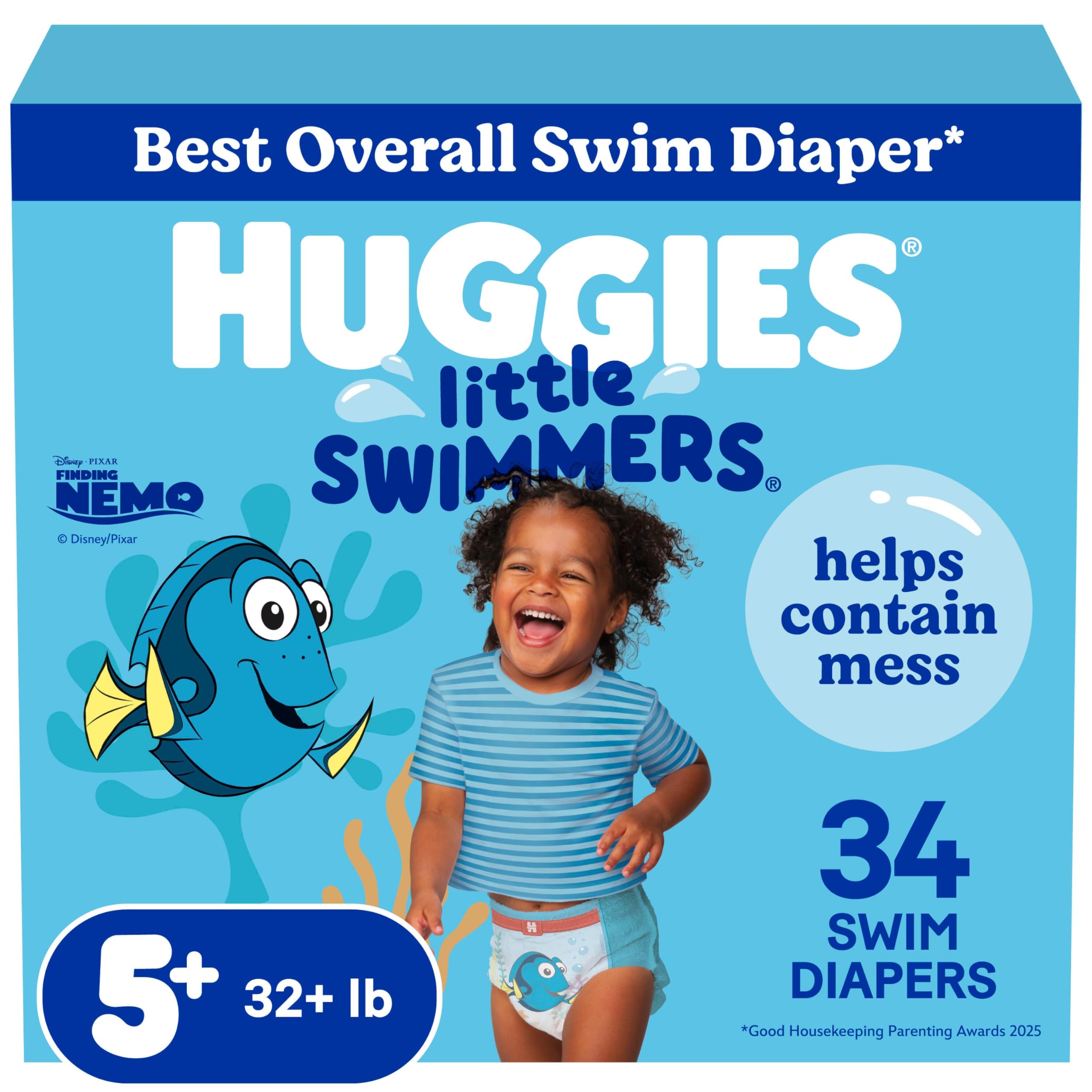 HUGGIES Disposable Swim Diapers - Size 5-6 Large, Huggies Little Swimmers, 34 ct 🍁 All In One Marketplace Canada