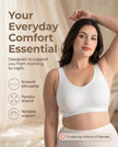 SHAPERMINT Wireless Bras for Women - Full Support Seamless Bralette, Compression Sports Bra, Plus Size Minimizer Bras, Padded Wirefree Bra for Women White 🍁 All In One Marketplace Canada