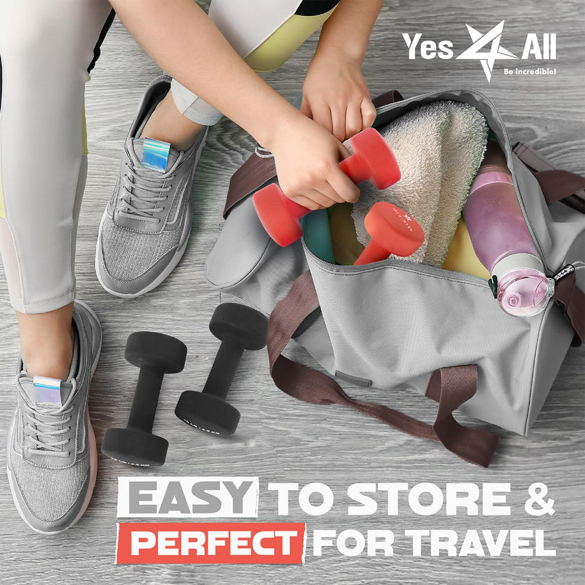 Yes4All Dumbbell Neoprene, poids et haltere, Weight Set, Hand Weights for Women, Dumbbells Pair, Free Weights (D. Red - 9lbs) 🍁 All In One Marketplace Canada