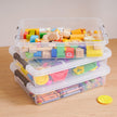 Citylife 3 PCS Plastic Storage Bins with Latching Lids Clear File Box Portable Storage Containers for Organizing A4 Paper, Document, Scrapbook, 14.65