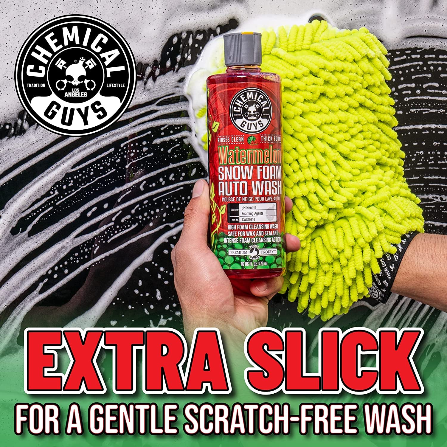 Chemical Guys Watermelon Snow Foam Car Wash Soap, Safe for Cars, Trucks, Motorcycles, RVs & More, 3.79 L, Watermelon Scent 🍁 All In One Marketplace Canada