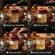 Whiskey Smoker Kit with Torch - 6 Flavors Wood Chips, 2 Glasses, 2 Ice Ball Molds - Cocktail Smoker Infuser Kit, Old Fashioned Drink Smoker Kit, Birthday Bourbon Whiskey Gifts for Men,Dad(NO Butane) 🍁 All In One Marketplace Canada