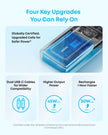 Anker Zolo Power Bank, 20,000mAh 45W Max Fast Portable Charger with Built-in USB-C Cable, USB C&A, 40W Battery Pack for iPhone 17 Series, MacBook, Samsung, and More (Built-in C Cable*2) 🍁 All In One Marketplace Canada