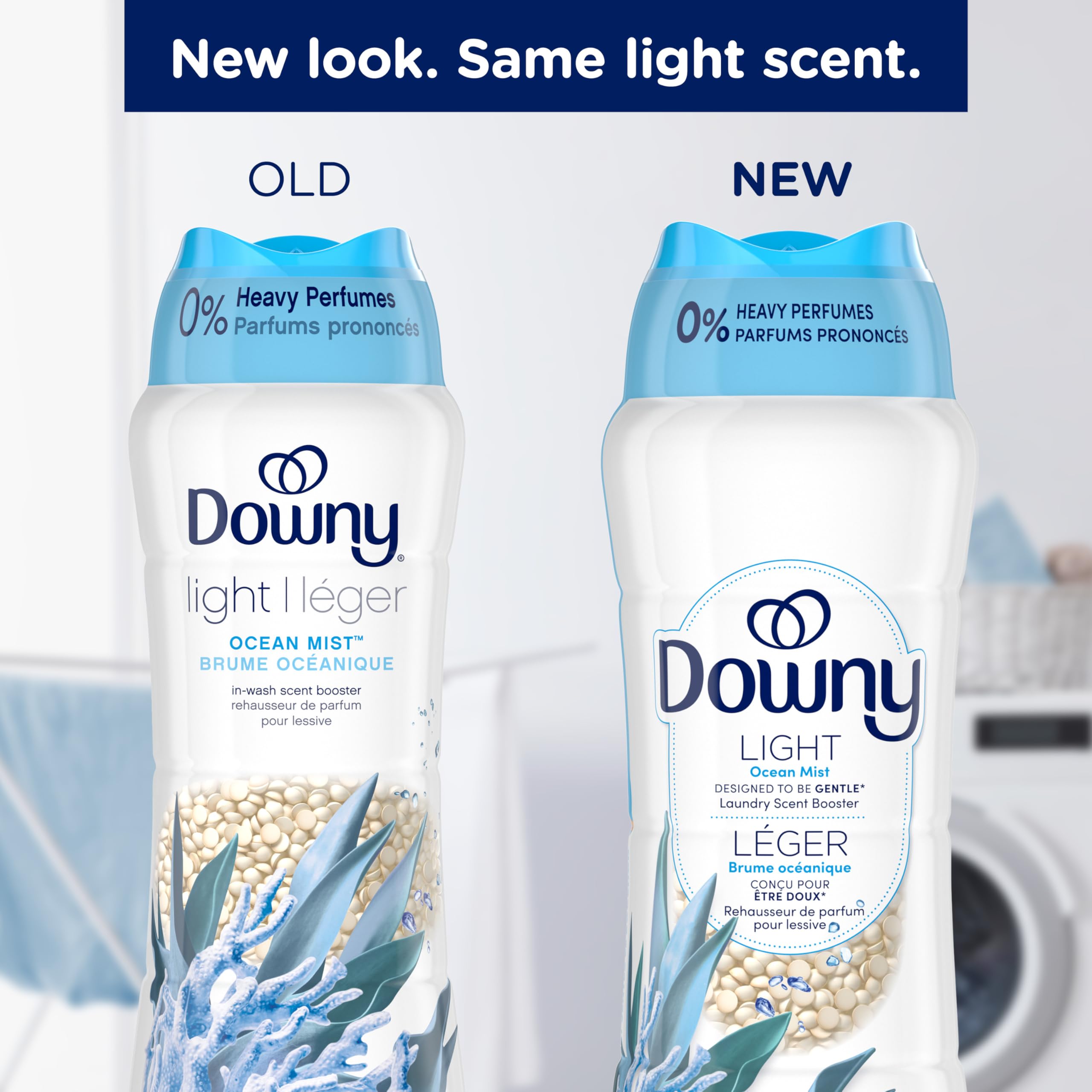 Downy Light Laundry Scent Booster Beads, Ocean Mist Scent, In-wash fabric beads designed to be gentle with a light boost of scent, No Heavy Perfumes, 680 Grams 🍁 All In One Marketplace Canada