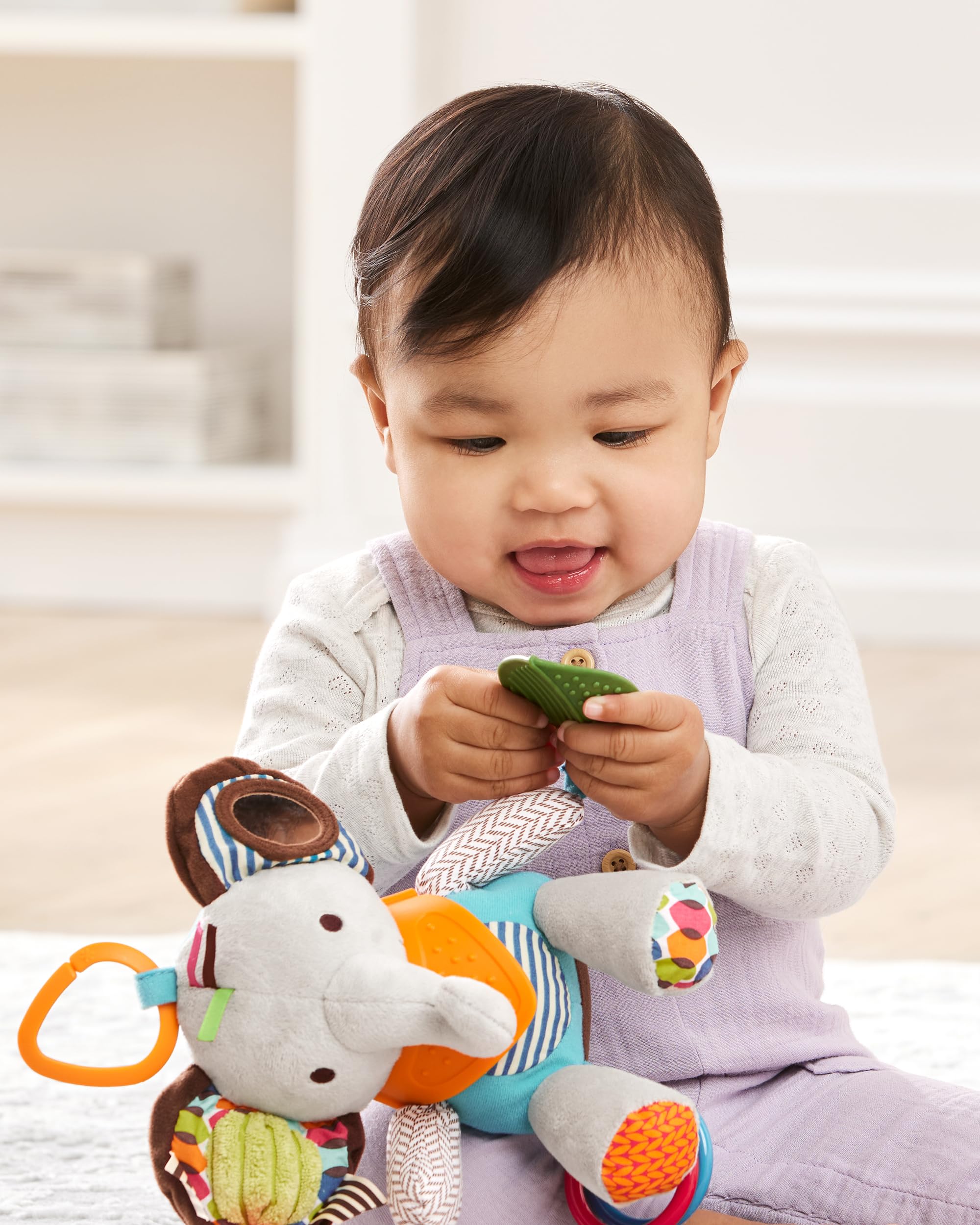 Skip Hop Bandana Buddies Baby Activity and Teething Toy with Multi-Sensory Rattle and Textures, Elephant 🍁 All In One Marketplace Canada