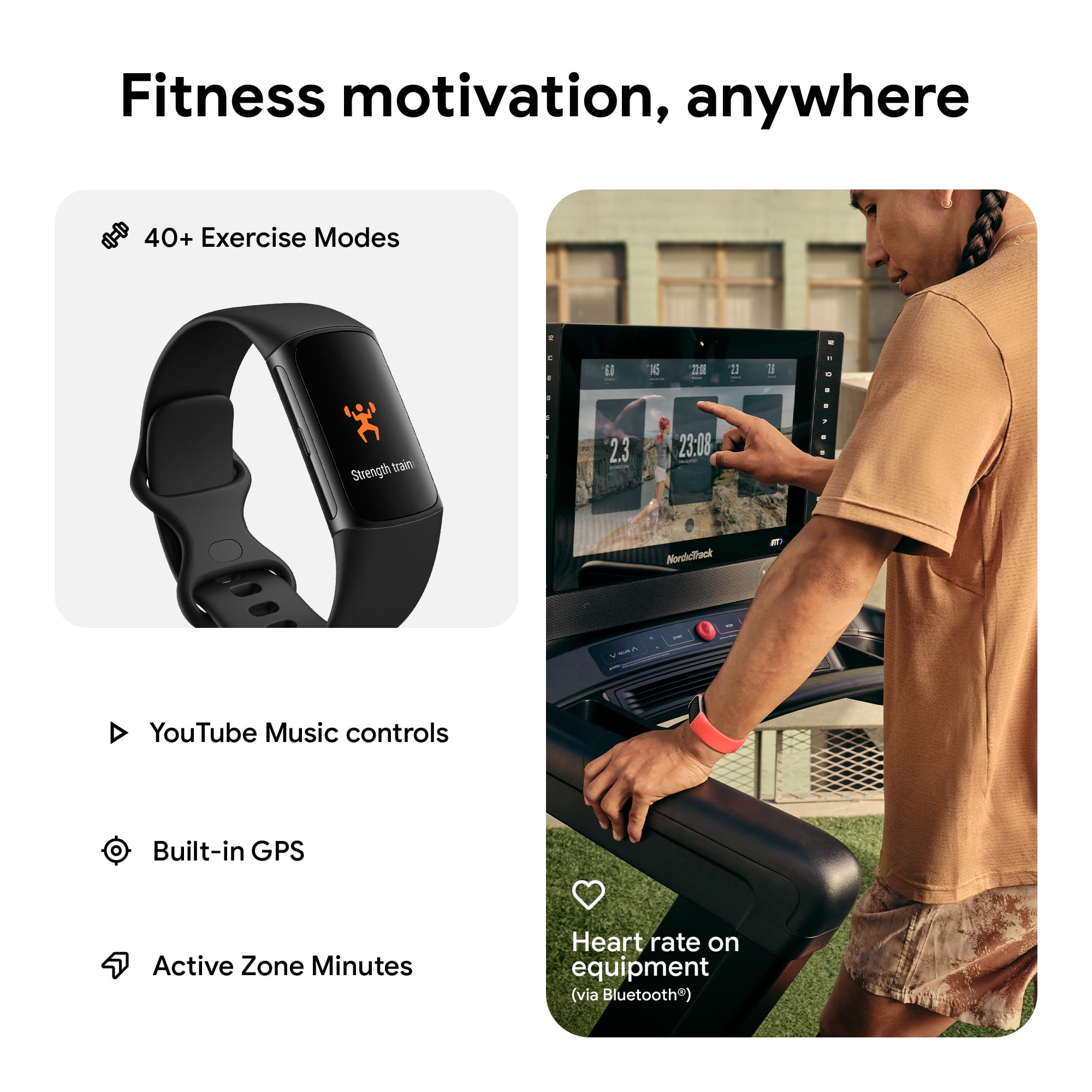 Google Fitbit Charge 6 Advanced Health and Fitness Tracker with Built-in GPS, Stress Management Tools, Sleep Tracking, 24/7 Heart Rate and more -- Black/Blac 🍁 All In One Marketplace Canada