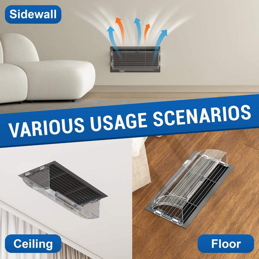 Heat&Air Vent Deflector,Adjustable Between 8’’ to 15’’,Heat Resistant Magnetic Floor Vent deflectors/ac Vent Deflector/Ceiling Vent deflector-2PACK 🍁 All In One Marketplace Canada