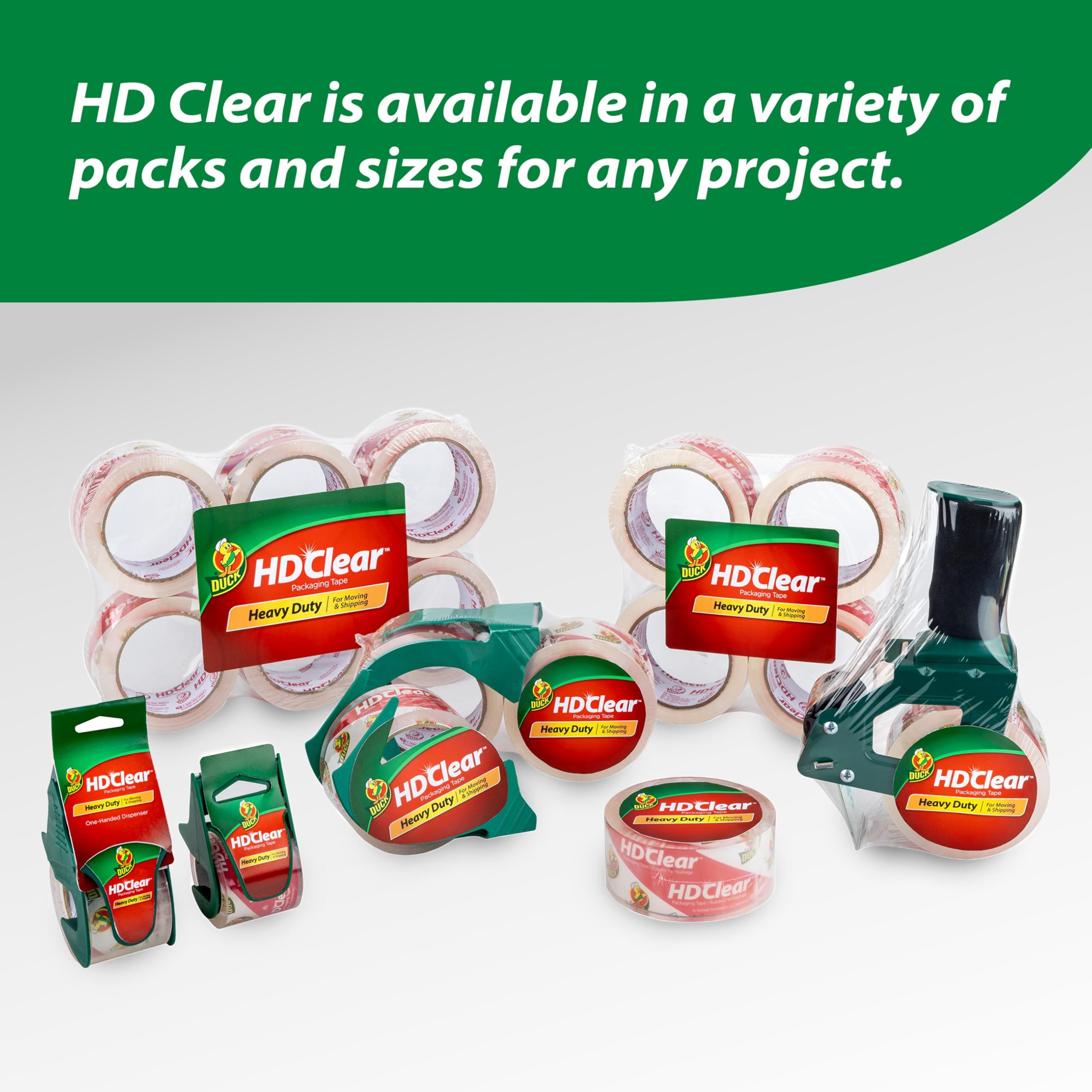 Duck Brand HD Clear High Performance Packaging Tape, 1.88-Inch x 54.6-Yard, Crystal Clear, 6-Pack (441962) 🍁 All In One Marketplace Canada
