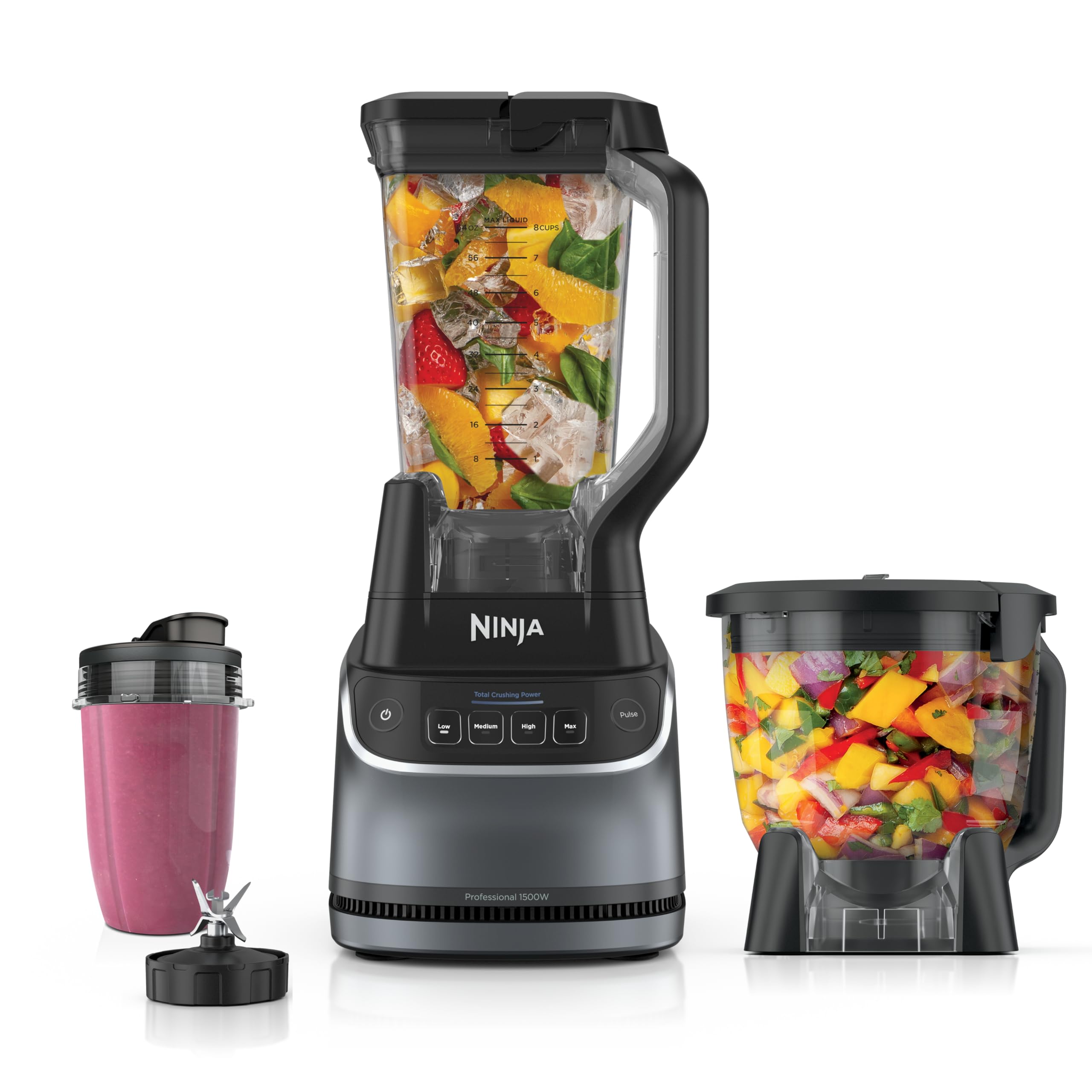 Ninja UltraCrush Pro Kitchen System, 1500W, Silver, BP401C, 72oz/2.1L 🍁 All In One Marketplace Canada