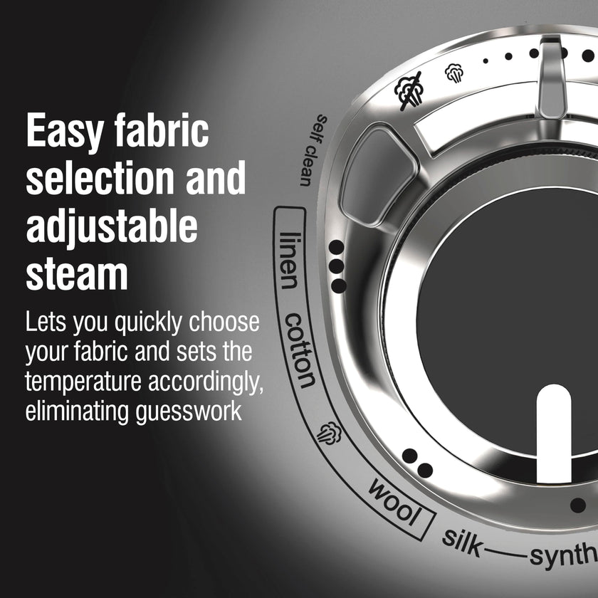 CHI Steam Iron for Clothes with 8’ Retractable Cord, 1700 Watts, 3-Way Auto Shutoff, 400+ Holes, Professional Grade, Temperature Control Dial, Titanium Infused Ceramic Soleplate, Silver (13106) 🍁 All In One Marketplace Canada