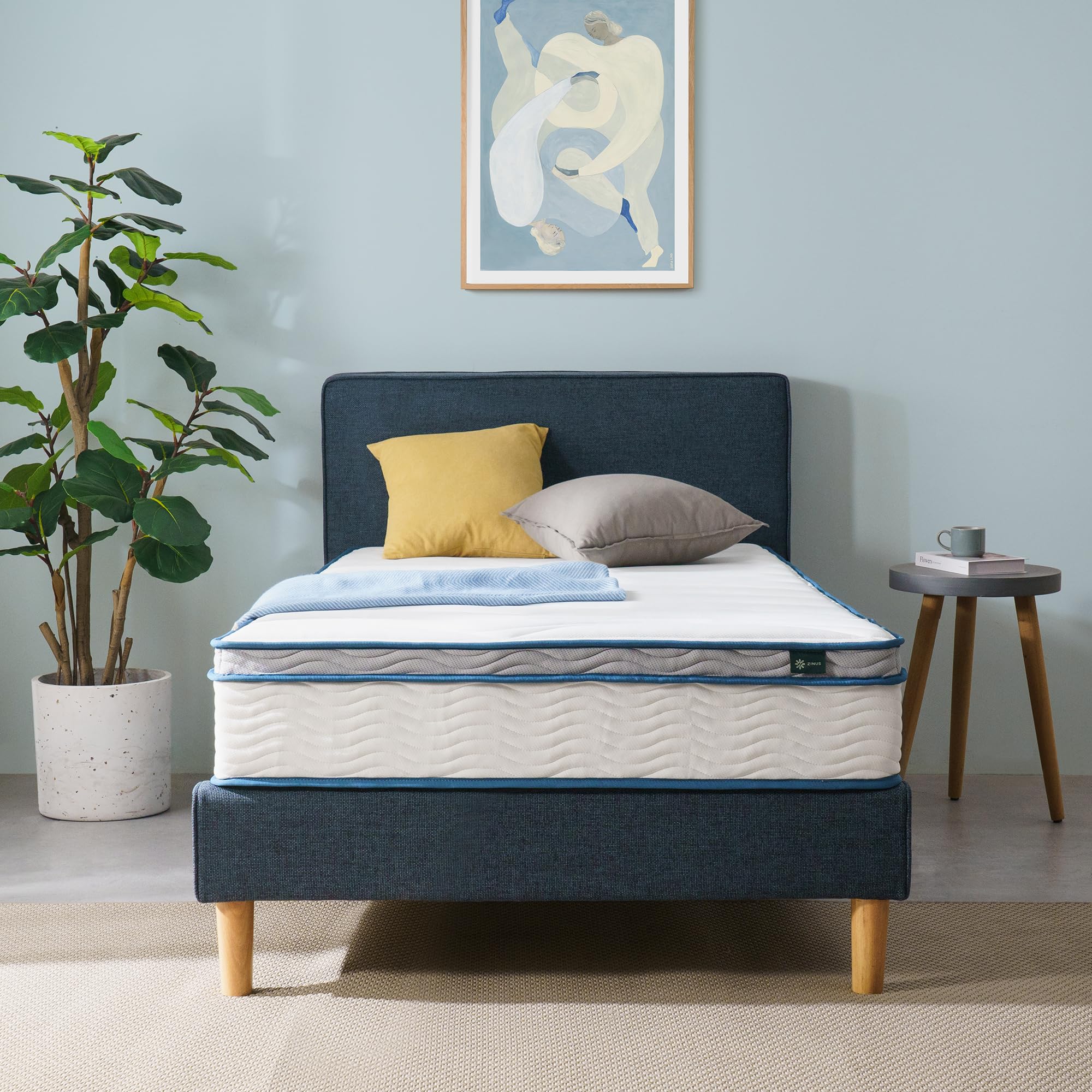 Zinus Twin Mattress - 10 Inch Foam & Spring Hybrid Mattress, Affordable Mattress, CertiPUR-US Certified Foam, Mattress in a Box, 10-Year Warranty, Twin Size 🍁 All In One Marketplace Canada