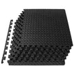 ProsourceFit Exercise Puzzle Mat 1/2-inch, EVA Interlocking Foam Floor Tiles for Home Gym, Workout Equipment, Kids Play Areas, Black, 24 SQ FT - 6 Tiles 🍁 All In One Marketplace Canada