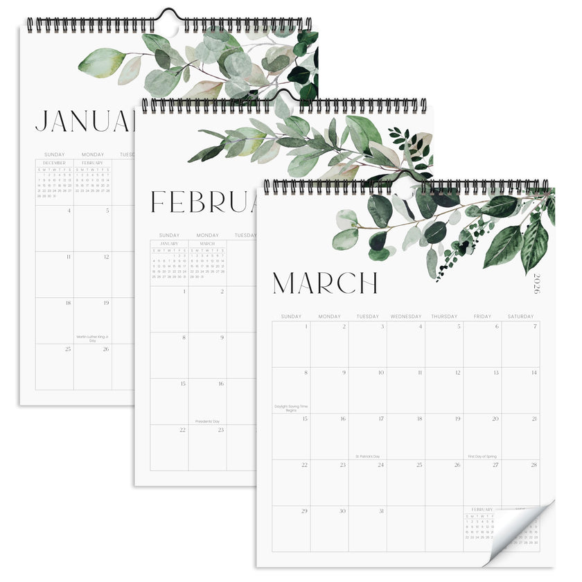 Aesthetic 2026-2027 Wall Calendar - Runs from January 2026 Until July 2027 - The Perfect Modern Greenery Calendar Planner for Easy Organizing 🍁 All In One Marketplace Canada