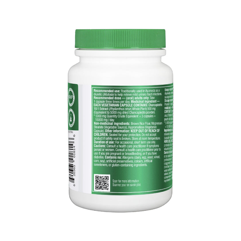 Organika Canadian-Made Chanca Piedra 500 mg - UTI Support | Kidney, Gallblader and Urinary Support, Cleansing- 90 vcaps 🍁 All In One Marketplace Canada