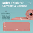 Retrospec Solana Yoga Mat 1/2 inches Thick w/Nylon Strap for Men & Women - Non Slip Excercise Mat for Yoga, Pilates, Stretching, Floor & Fitness Workouts, Rose 🍁 All In One Marketplace Canada