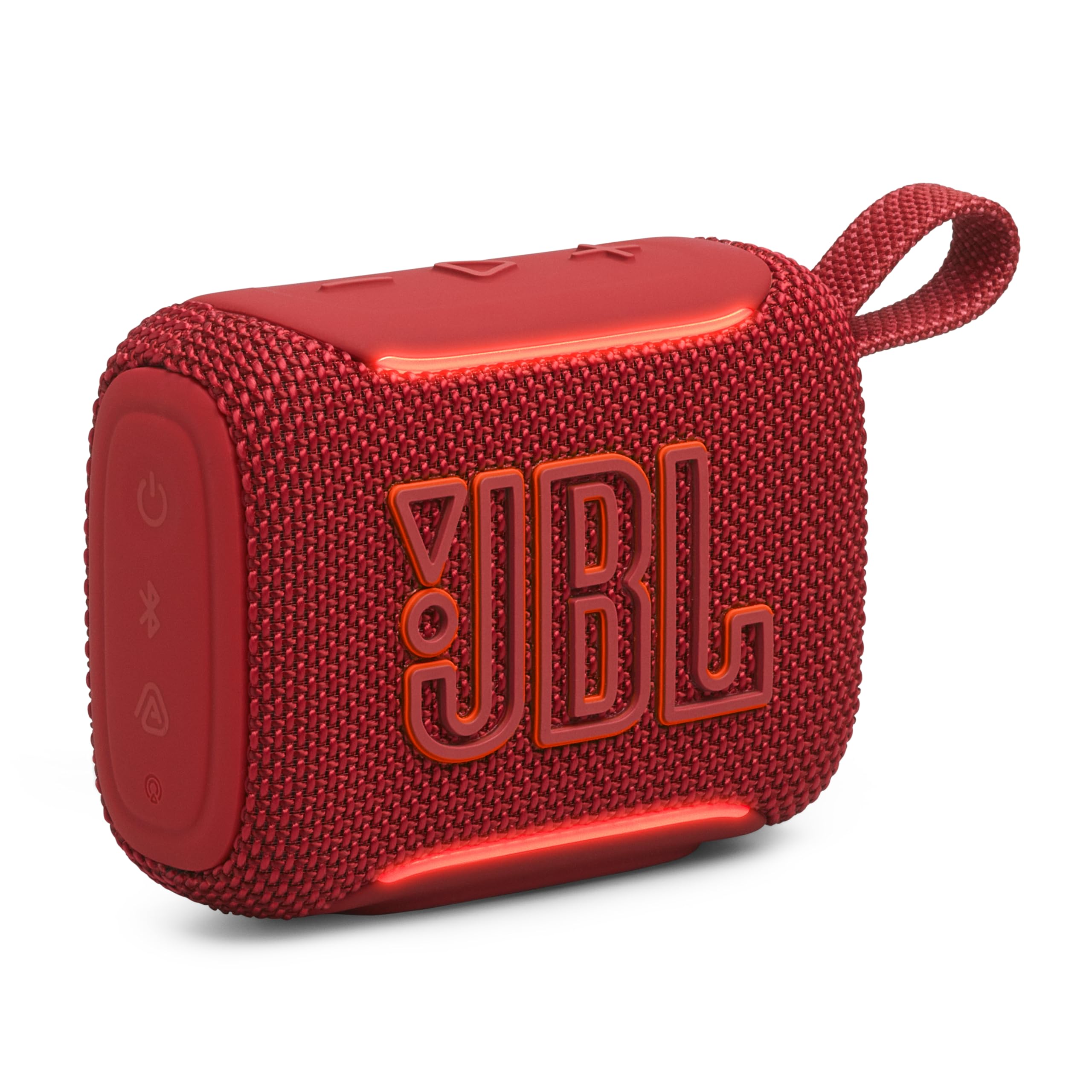 JBL Go 5 - Ultra-Portable Waterproof & Drop-Proof Speaker with JBL Legendary Sound & Ambient Edge Lighting, AirTouch Instant Stereo Pairing or Link Multiple Compatible Speakers via Auracast™ (Red) 🍁 All In One Marketplace Canada