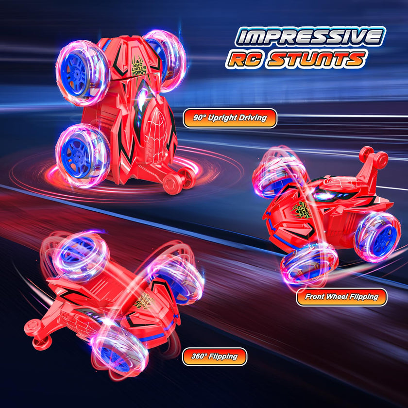 Spider Remote Control Cars for Kids,decked Car Toys Stunt Car Toy for Boys Age 3-9 Remote Control Car for Kids 4-8 Year Old Easter Birthday Gifts for Boys 3-5 Years Old Girls 🍁 All In One Marketplace Canada