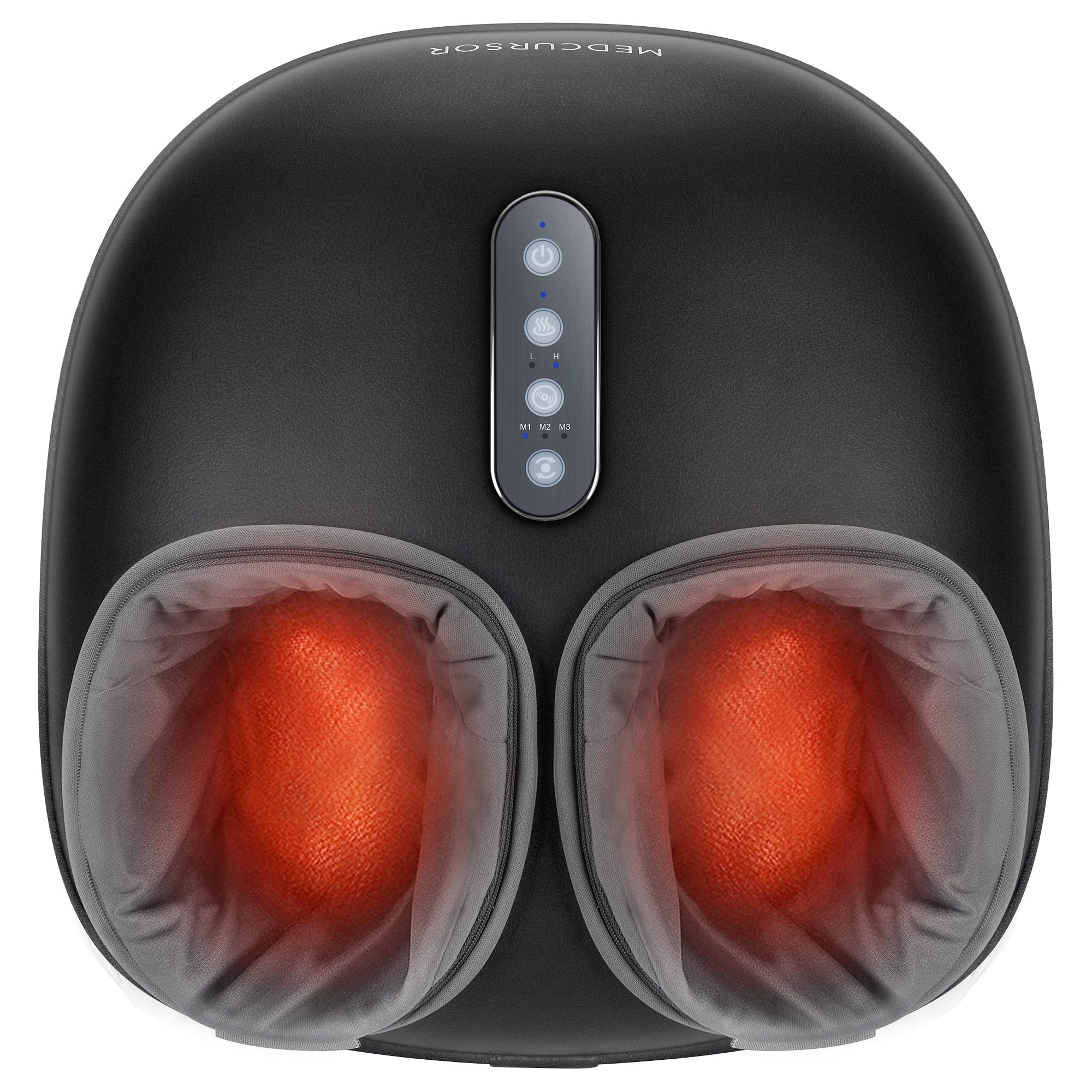 Medcursor Electric Shiatsu Foot Massager Machine with Soothing Heat, Deep Kneading for Foot Pain and Circulation, Multi-Level Settings & Air Compression, for Home or Office Use 🍁 All In One Marketplace Canada
