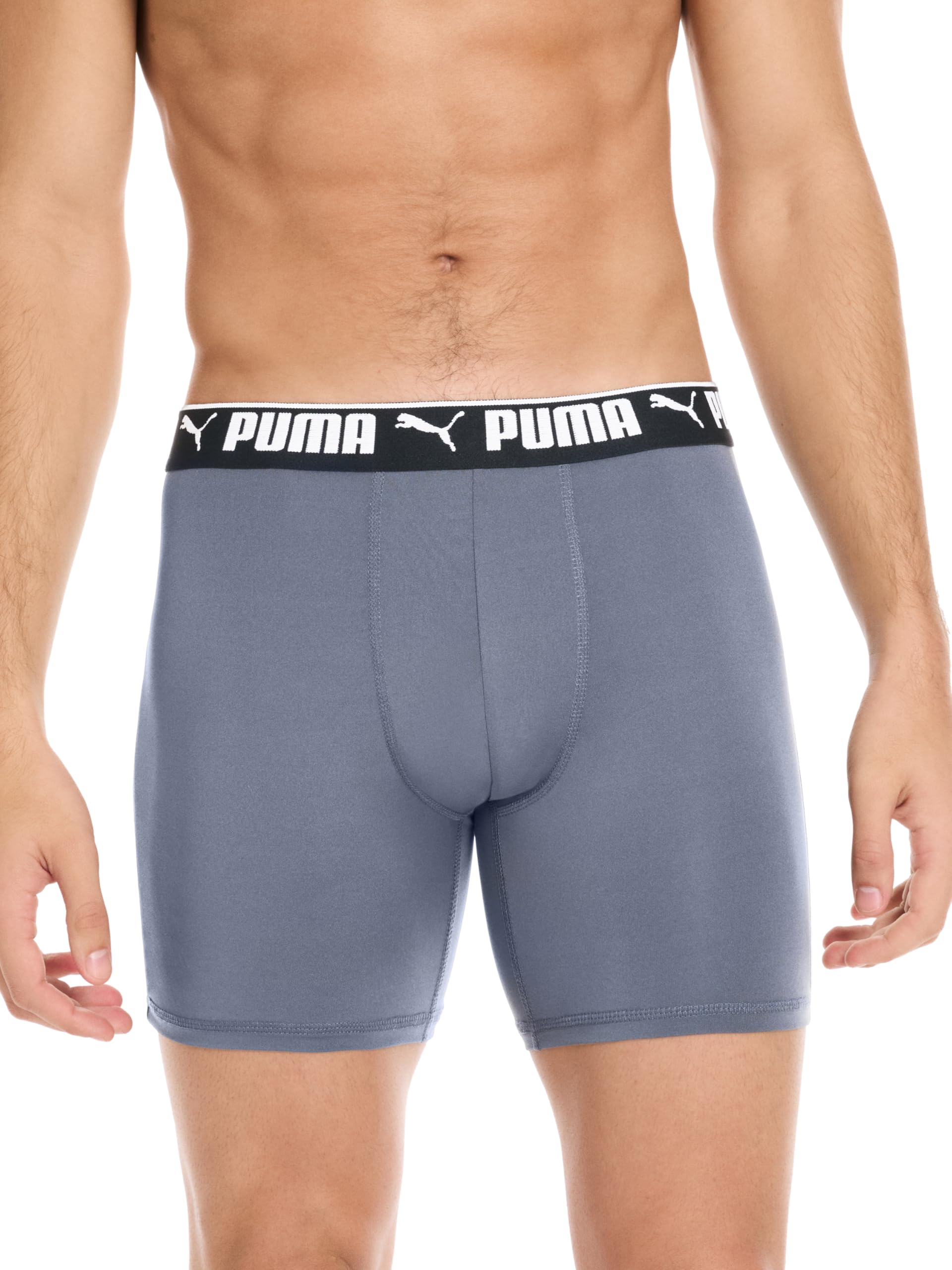 Puma Men's 4 Pack Active Stretch Boxer Briefs, Black/Grey, Large 🍁 All In One Marketplace Canada