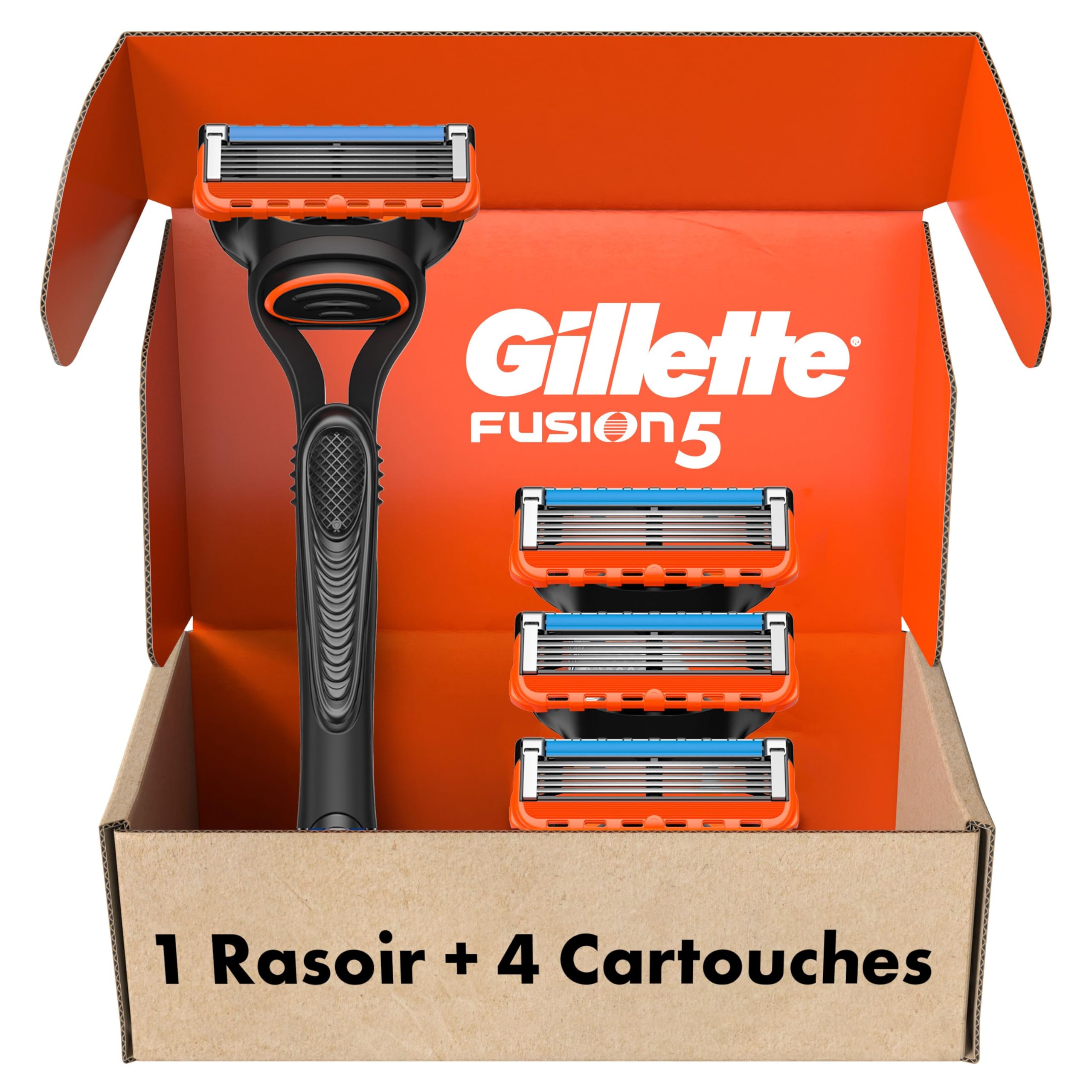 Gillette Razors, Fusion 5 Razor Men, 5-Blade, 1 Handle + 4 Refill 🍁 All In One Marketplace Canada