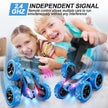 QUNREDA Remote Control Car for Kids Ages 6+, RC Cars Stunt Car Toy 4WD Double Sided 360° Rotating Remote Control with Headlights, Birthday Xmas Gifts for Boys 6 7 8 9 10 11 12 1-Blue 🍁 All In One Marketplace Canada