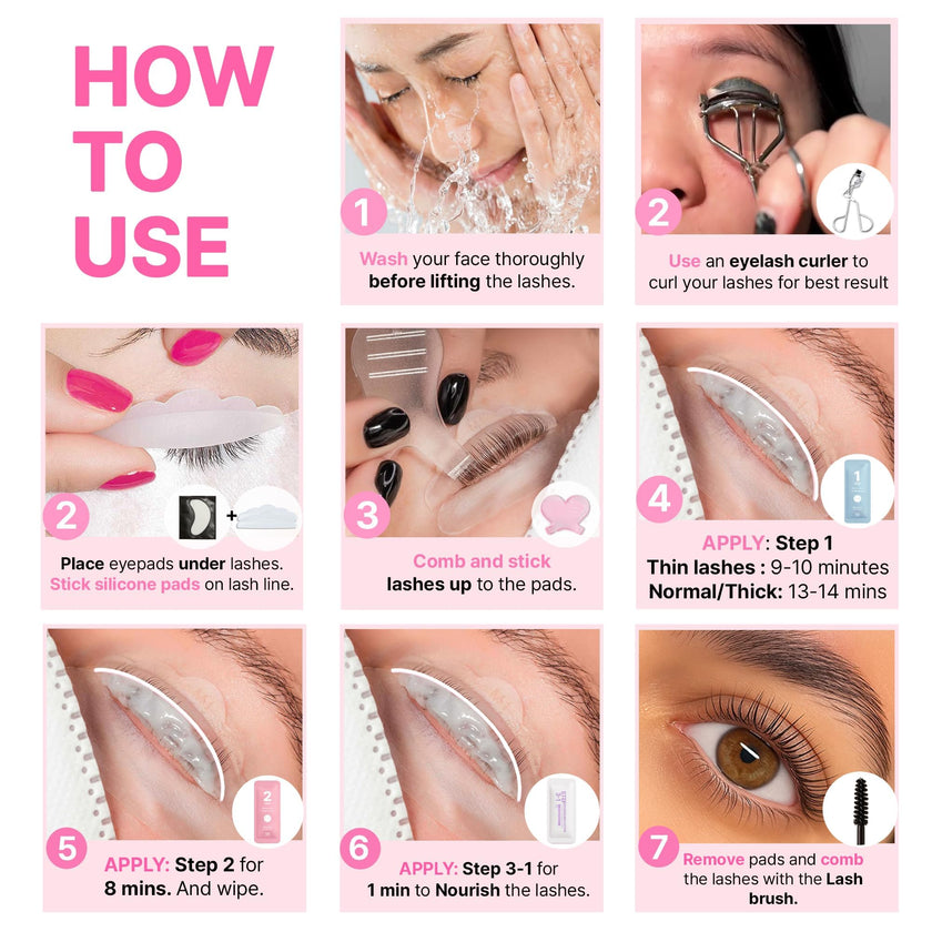 Korean Lash Lift Kit - 5 Sets At Home Eyelash Perm Kit with Upgraded Glue, Eyelash Lift, DIY Lash Perm Easy for Beginner & Professional, Semi Permanent Perming Wave Suitable For Salon & Home (Blue) 🍁 All In One Marketplace Canada