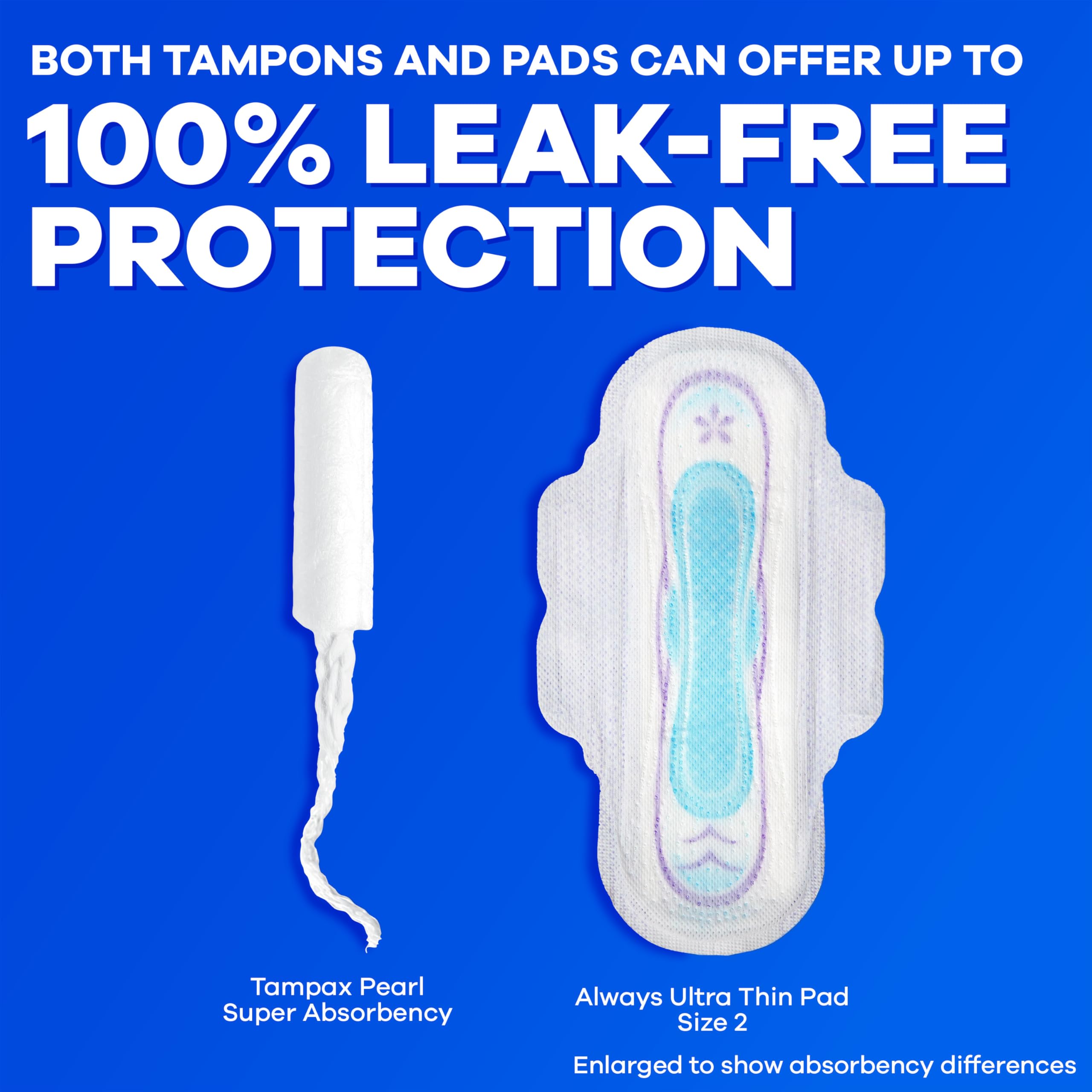 Tampax Pearl Tampons, with LeakGuard Braid, Ultra Absorbency, Unscented, 60 Count 🍁 All In One Marketplace Canada
