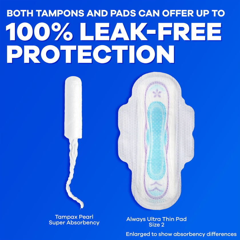Tampax Pearl Tampons, with LeakGuard Braid, Ultra Absorbency, Unscented, 60 Count 🍁 All In One Marketplace Canada