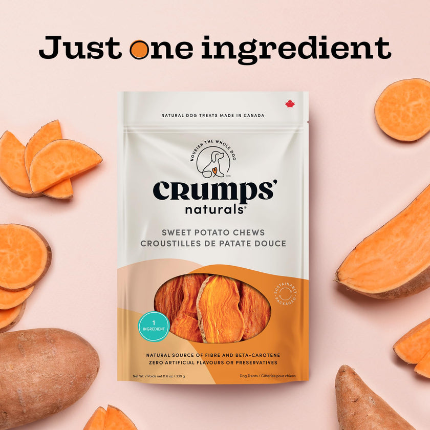 Crumps' Naturals Sweet Potato Chews, PRODUCT MAY VARY 612g/21.6oz 🍁 All In One Marketplace Canada