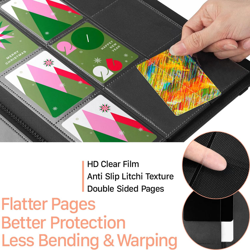 【2026】Trading Card Binder 9 Pocket, Hockey Card Binder with Sleeves Anti-open Strap Waterproof 20-Page 360 Game Cards Binder Holder Gift for Baseball/Soccer/Basketball/Football Cards Collector 🍁 All In One Marketplace Canada