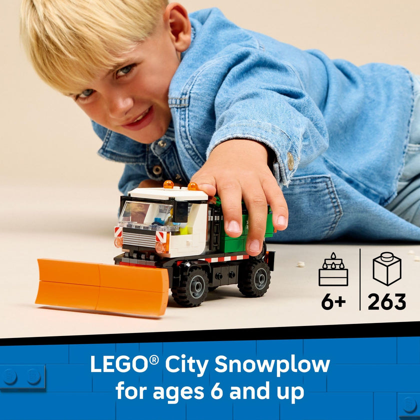 LEGO City Snowplow Truck Building Toy for Kids - Pretend Play Vehicle for Boys & Girls, Ages 5+ - Toy Truck W/Movable Plow & Driver Minifigure - Gift Idea for Birthdays - 60490 🍁 All In One Marketplace Canada