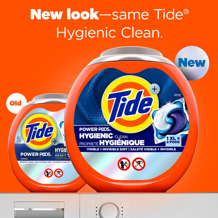 Tide Hygienic Clean Power PODS Laundry Detergent Pacs, Original Scent, 63 Count, Removes Visible and Invisible Dirt, laundry soap detergent pacs 🍁 All In One Marketplace Canada