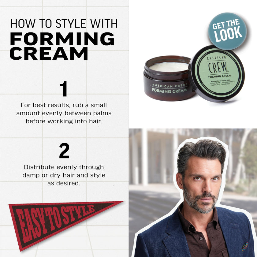 American Crew for Men Forming Cream with Medium Hold/Medium Shine, 85g/3 oz. 🍁 All In One Marketplace Canada