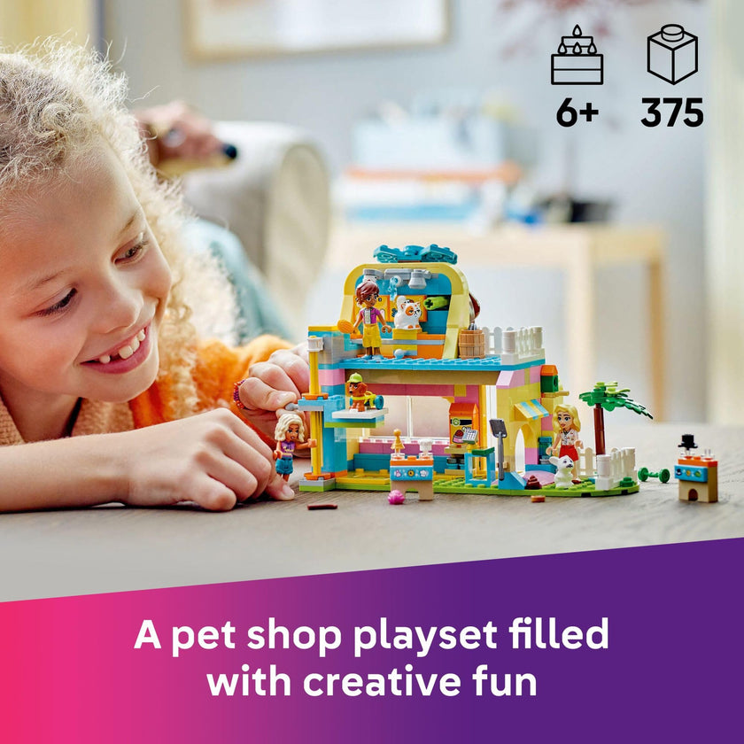 LEGO Friends Pet Accessories Shop Pretend Play Set - Building Toy for Kids, Girls and Boys, Ages 6+ - with 3 Minidolls, Toy Dog, Cat, & Rabbit - Gift Idea for Ramadan - 42650 🍁 All In One Marketplace Canada