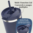 Contigo Streeterville Tumbler Giftset, 40 oz (1.18 L), Insulated Stainless Steel Water Bottle with Straw, Lid and Handle, Glacier & Indigo, 2 Pack 🍁 All In One Marketplace Canada