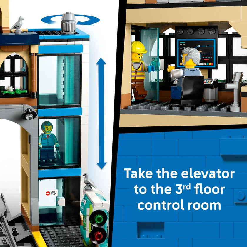 LEGO City Central Train Station Building Toy - Multi-Level Pretend Play Set for Boys & Girls, Ages 7+ - Building Blocks for Kids - Gift Idea for Birthdays - 60469 🍁 All In One Marketplace Canada