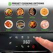 Nutrichef 5.8 Quart Air Fryer | 8-1 Preset Cook Modes | Transparent Fry Bowl for Best Cooking Results | Cook Shrimp, Steak, Fries, Wings, Chicken & More | Precise Temperature Control & Time | Black 🍁 All In One Marketplace Canada