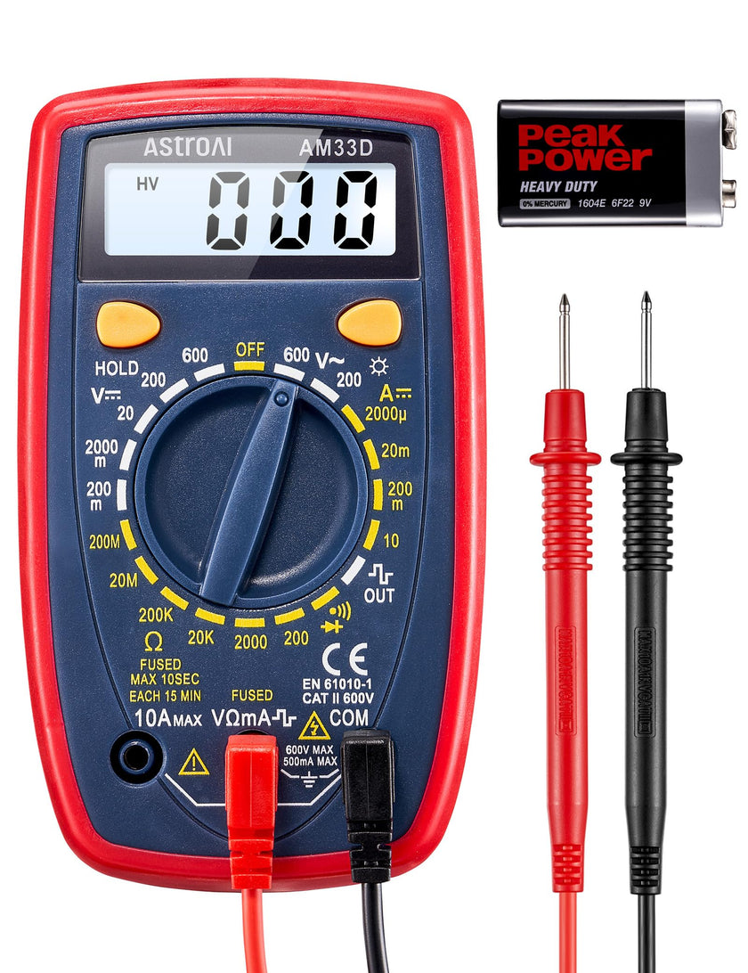 AstroAI Digital Multimeter 2000, Multimeter Tester with Volt Amp Ohm, Multi Meter Measures Voltage, Current, Resistance, Continuity and Diode, Backlight LCD Display, Blue 🍁 All In One Marketplace Canada