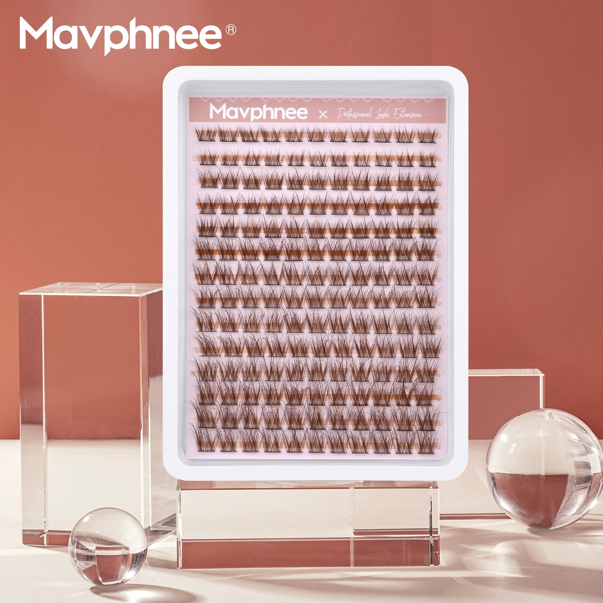 Brown Lash Clusters Natural Lash Extensions Wispy Eyelash Clusters 154 Pcs C Curl Lashes Clusters for Everyday Wear Beginner Friendly Dark Brown Cluster Eyelash Extensions by Mavphnnee 🍁 All In One Marketplace Canada