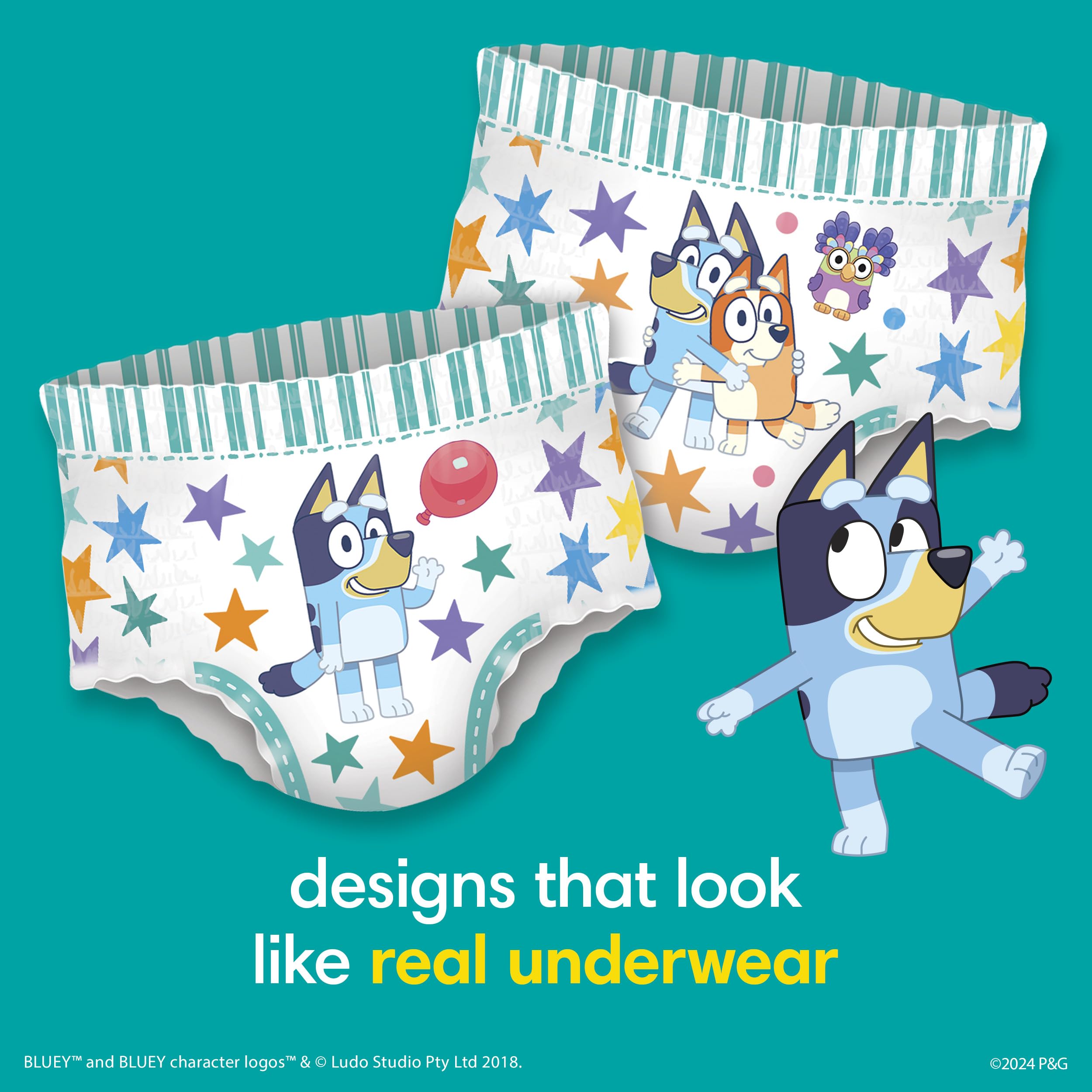 Pampers Easy Ups Girls & Boys Potty Training Pants, Size 7 (5T6T), Bluey Absorbent Training Underwear, Up to 100% Leakproof Day and Night, Hypoallergenic, 1 Pack (Count of 70) 🍁 All In One Marketplace Canada