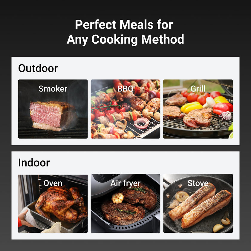 ThermoMaven Wireless Meat Thermometer, 10X Enhanced Signal and Stability with Sub-1G, Standalone Base with Display & Control, Certified Accuracy ±0.5°F, WiFi Unlimited Range for BBQ, Oven,Smoker,Grill 🍁 All In One Marketplace Canada