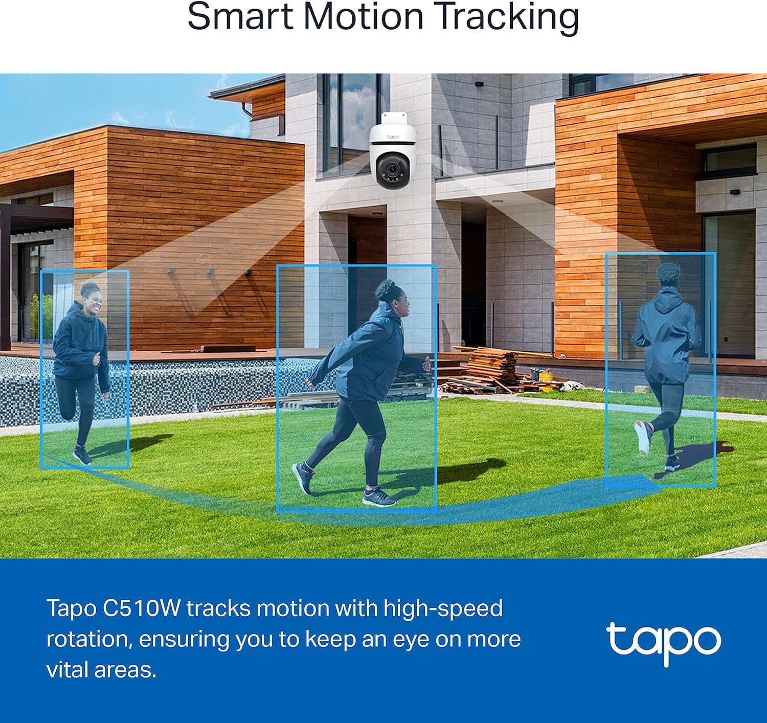 Tapo 2K 3MP QHD Pan/Tilt Outdoor Wired Security Wi-Fi Camera, 360° Visual Coverage, Full-Color Night Vision Up to 98ft, Smart Motion Tracking, Person Detection,Physical Privacy Mode(Tapo C510W) 🍁 All In One Marketplace Canada