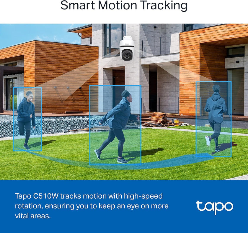Tapo 2K 3MP QHD Pan/Tilt Outdoor Wired Security Wi-Fi Camera, 360° Visual Coverage, Full-Color Night Vision Up to 98ft, Smart Motion Tracking, Person Detection,Physical Privacy Mode(Tapo C510W) 🍁 All In One Marketplace Canada
