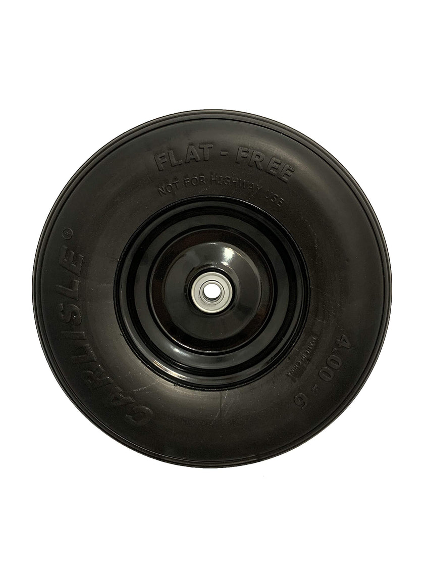 Easy Fit 4.00-6 Flat-Free Wheel Assembly for Residential Wheelbarrow Black 🍁 All In One Marketplace Canada