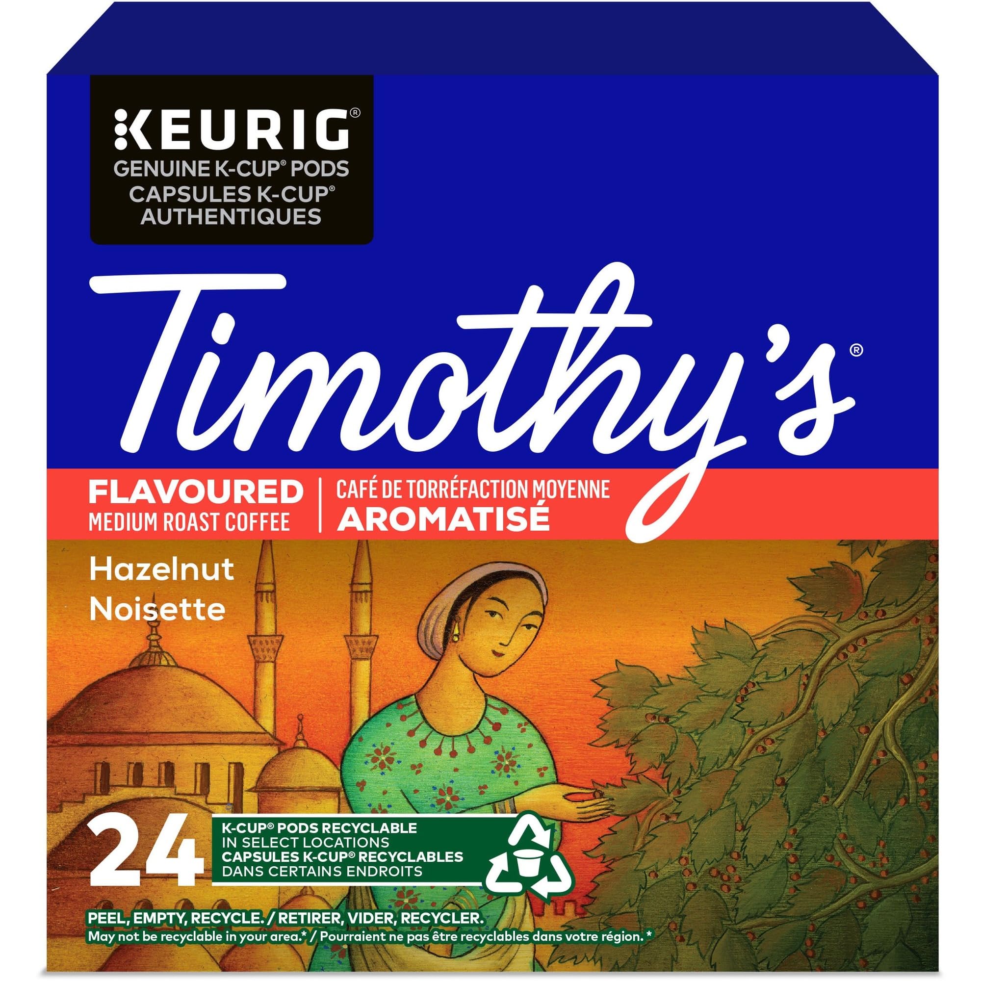 Timothy's Hazelnut K-Cup Coffee Pods, 24 Count For Keurig Coffee Makers 🍁 All In One Marketplace Canada