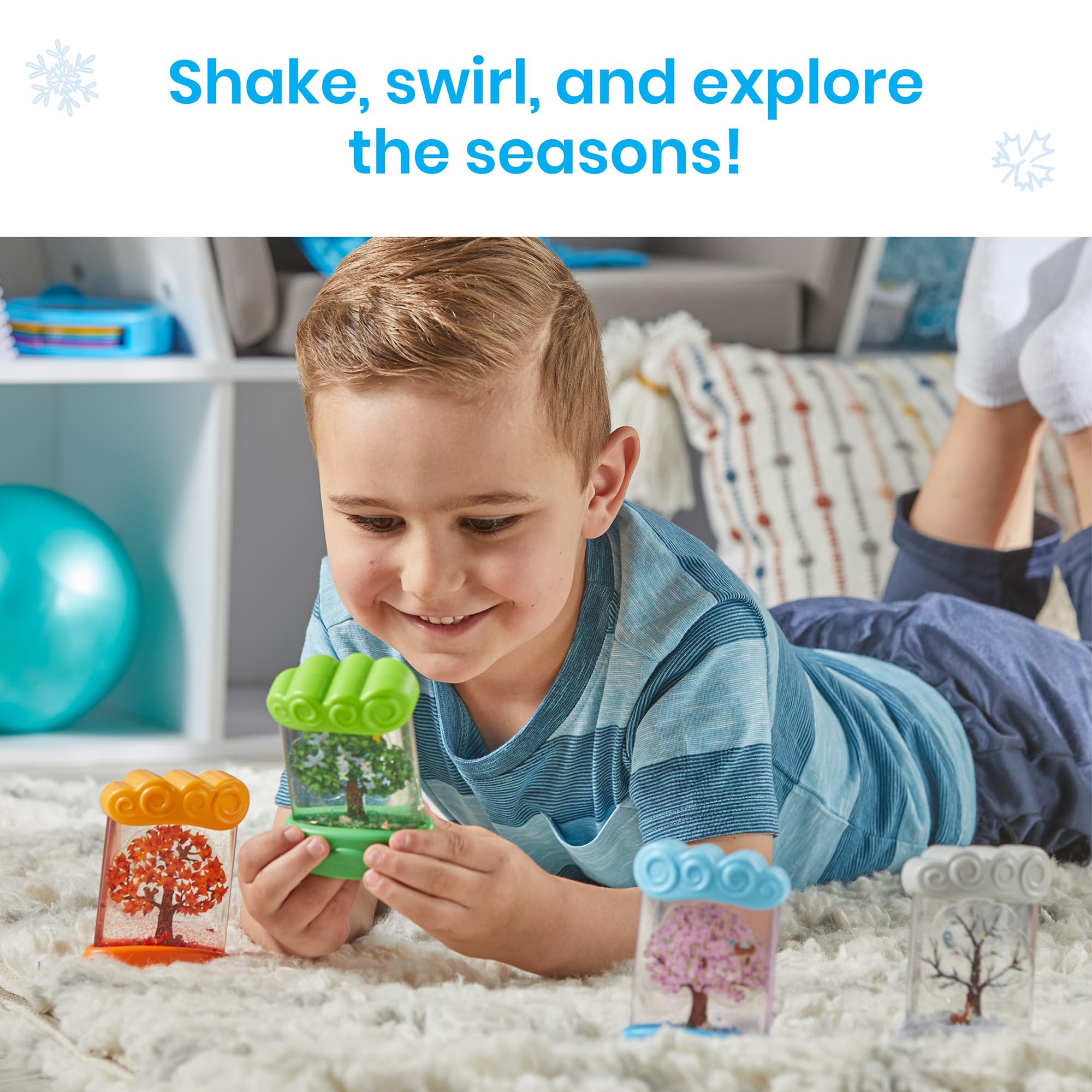 hand2mind Changing Seasons Sensory Tubes, Quiet Fidget Toys for Kids 3-5, Toddler Science Toys, Weather Toys, Calming Toys for Kids, Calm Down Corner Supplies, Preschool Classroom Must Haves 🍁 All In One Marketplace Canada