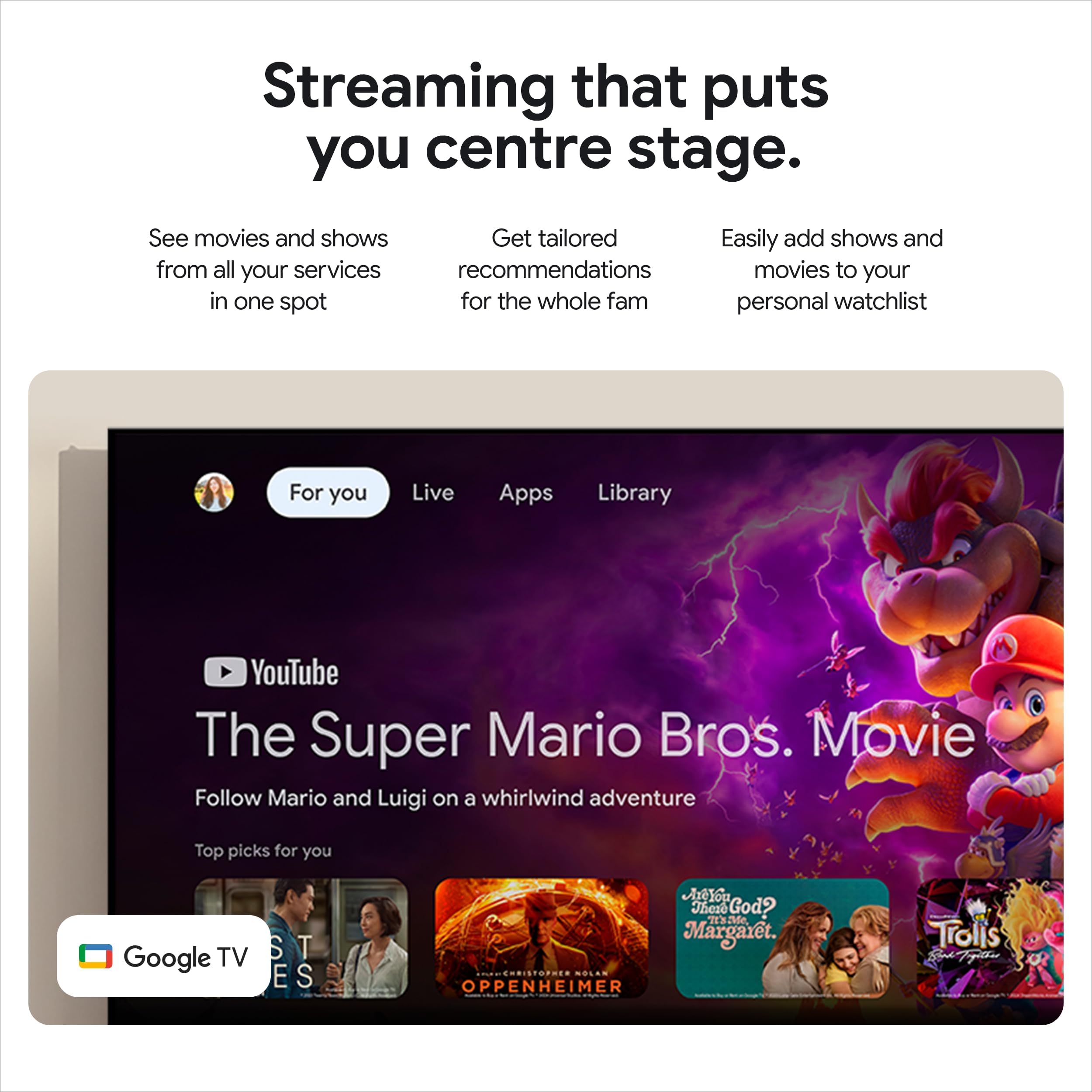 Google TV Streamer (4K) - Fast Streaming Entertainment With Voice Search Remote - Watch Movies, Shows, Live TV, and Netflix in 4K HDR - Smart Home Control - 32 GB Storage - Porcelain 🍁 All In One Marketplace Canada