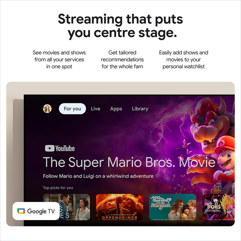 Google TV Streamer (4K) - Fast Streaming Entertainment With Voice Search Remote - Watch Movies, Shows, Live TV, and Netflix in 4K HDR - Smart Home Control - 32 GB Storage - Porcelain 🍁 All In One Marketplace Canada